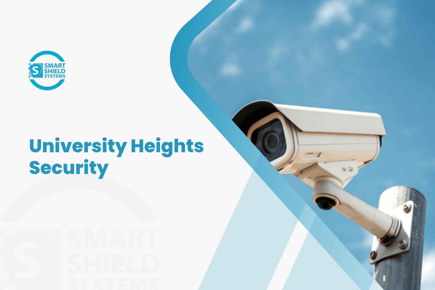 Smart Shield Systems security camera mounted on pole for University Heights home security